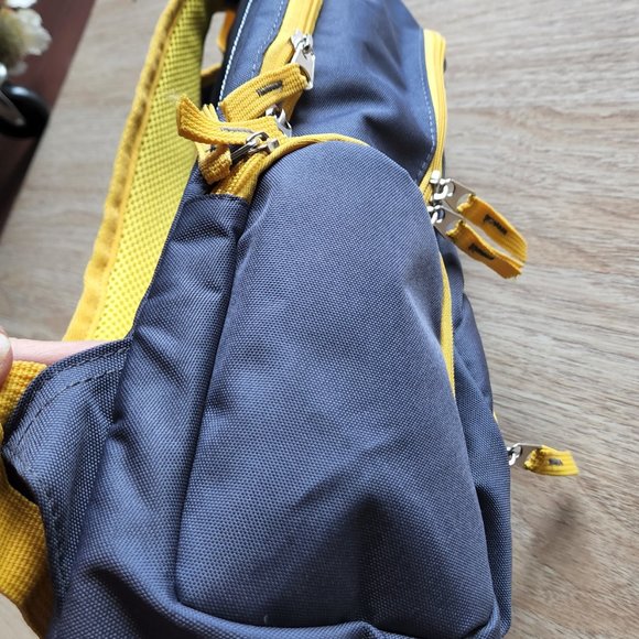 Keds Backpack Zipper Pocket Nylon Grey Yellow Unisex 13\